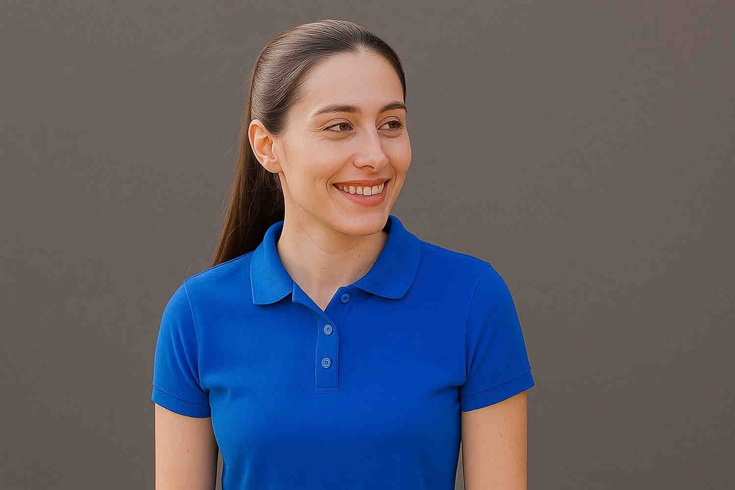 Model wearing women's collection