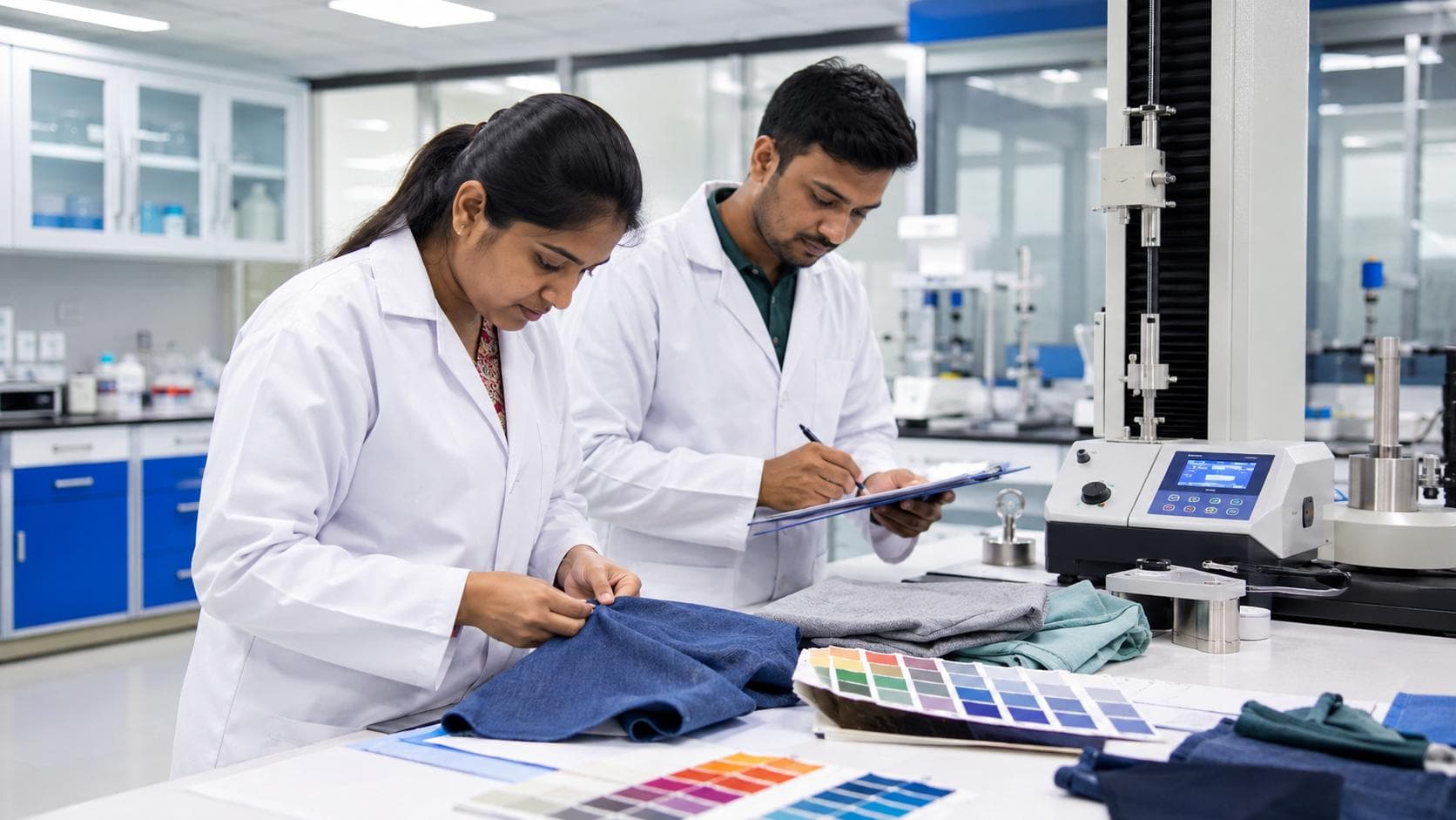 Garment laboratory testing for fabric quality control